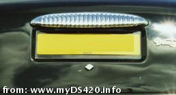 long bootlid with rectangular plate
