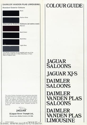 Colour & trim ~1979 Click for large view (81.7kB)