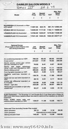 Daimler Saloon March 1979