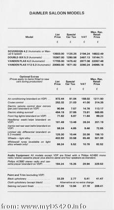 Daimler Saloon Nov.1980(18kB)