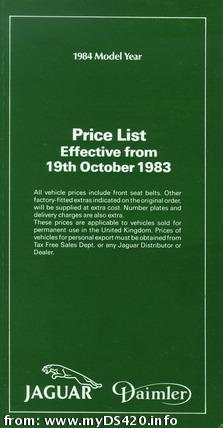 prices October 1983 cover (1st ed.)