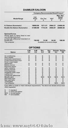 Daimler Saloon March 1985(7kB)