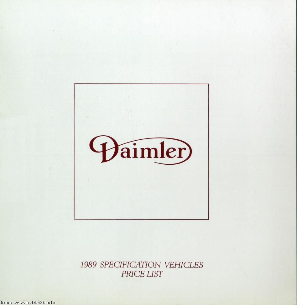 price list 1989 front cover