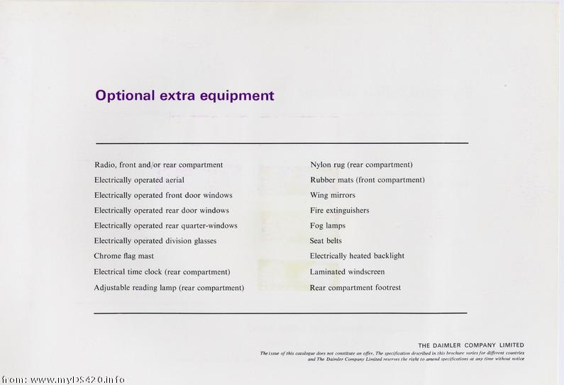 Colour Chart 1969 Options