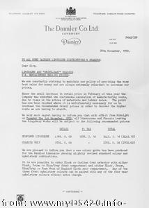 dealer letter Dec. 1970-1