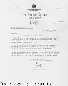 dealer letter Feb. 1970-1