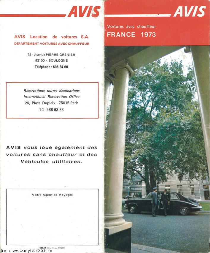 AVIS France price list 1973 Avis_Fr_1973_1