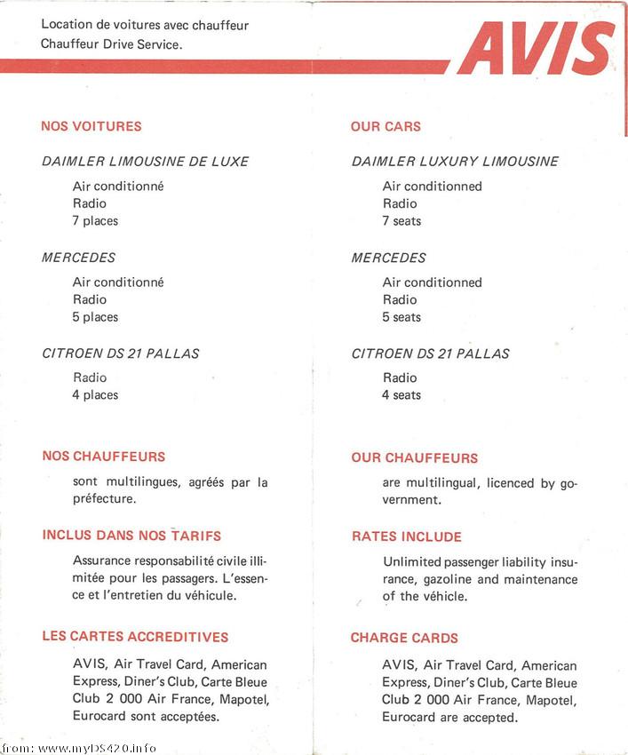 AVIS France price list 1973 Avis_Fr_1973_2a