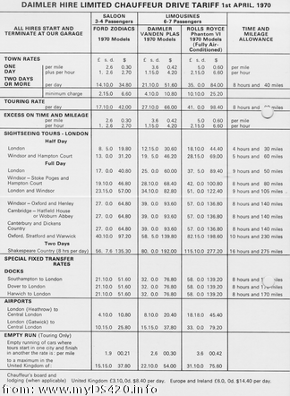 Daimler Hire 1970 2