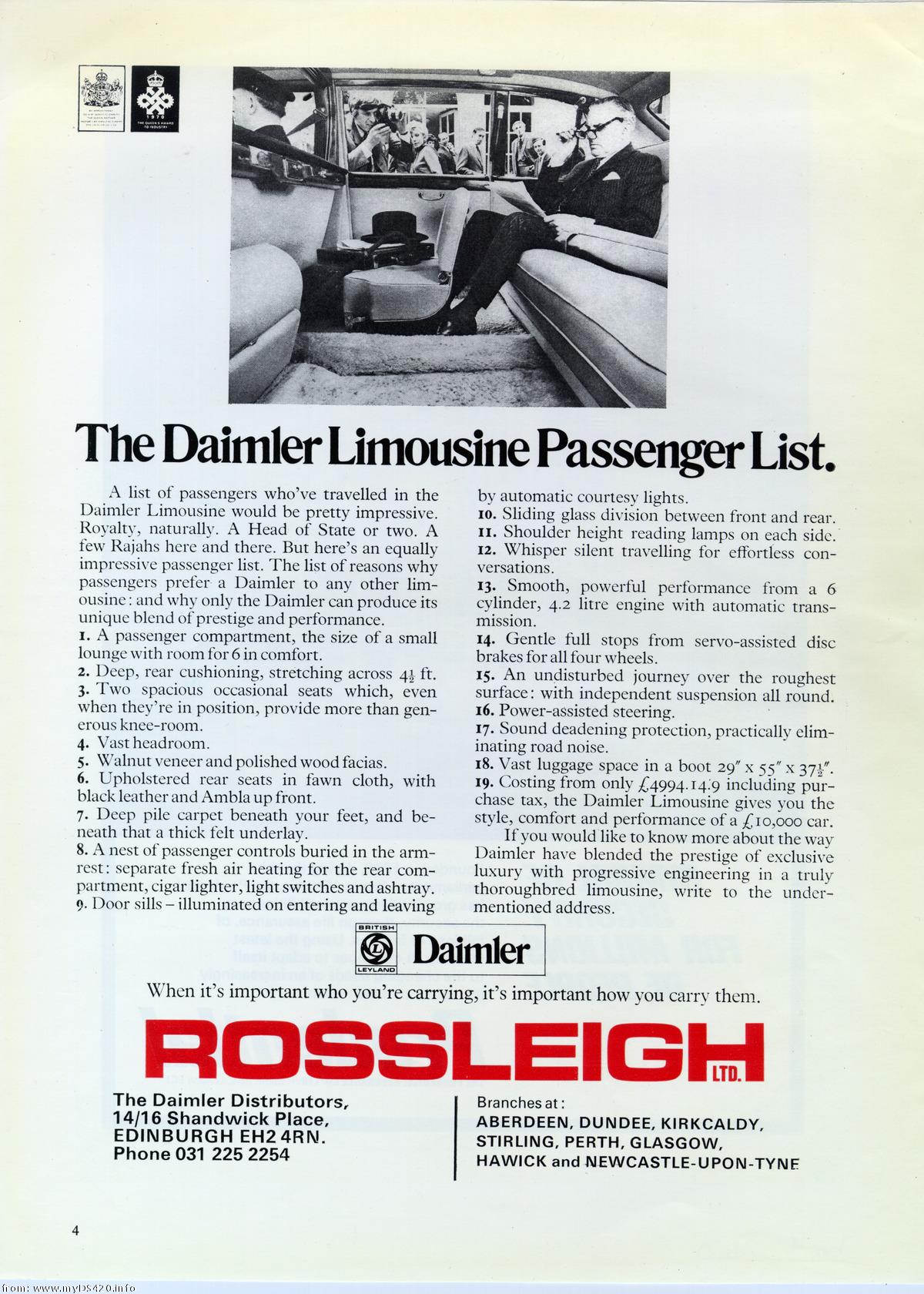 Rossleigh advert 1970 p2