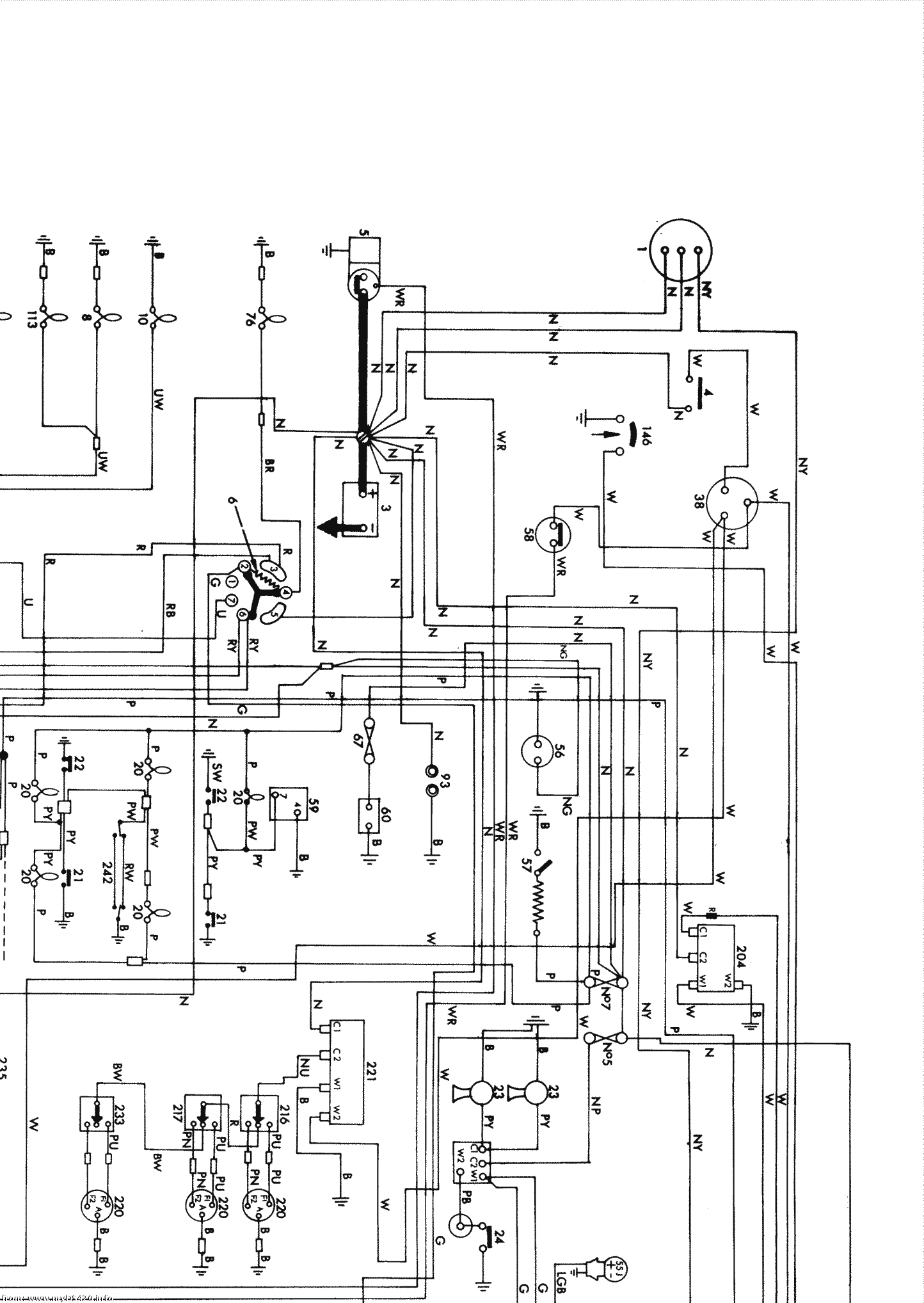 wiring diagram medium res. A4 NW (1970)