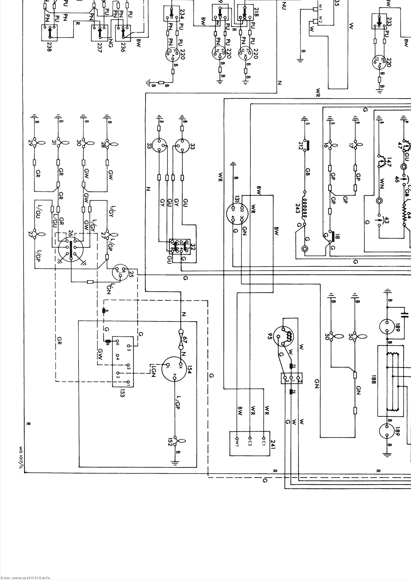 wiring diagram medium res. A4 SE (1970)