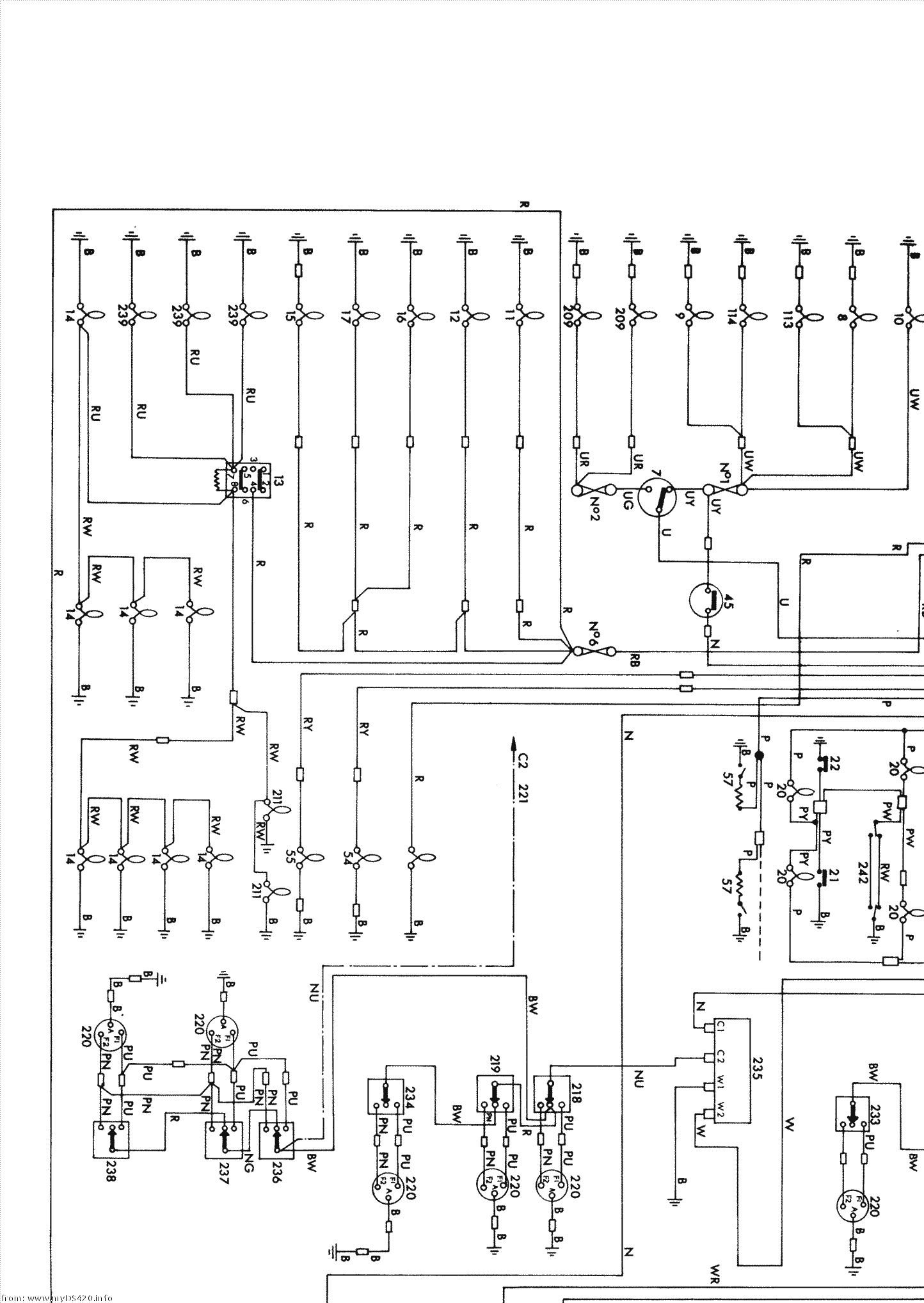 wiring diagram medium res. A4 SW (1970)