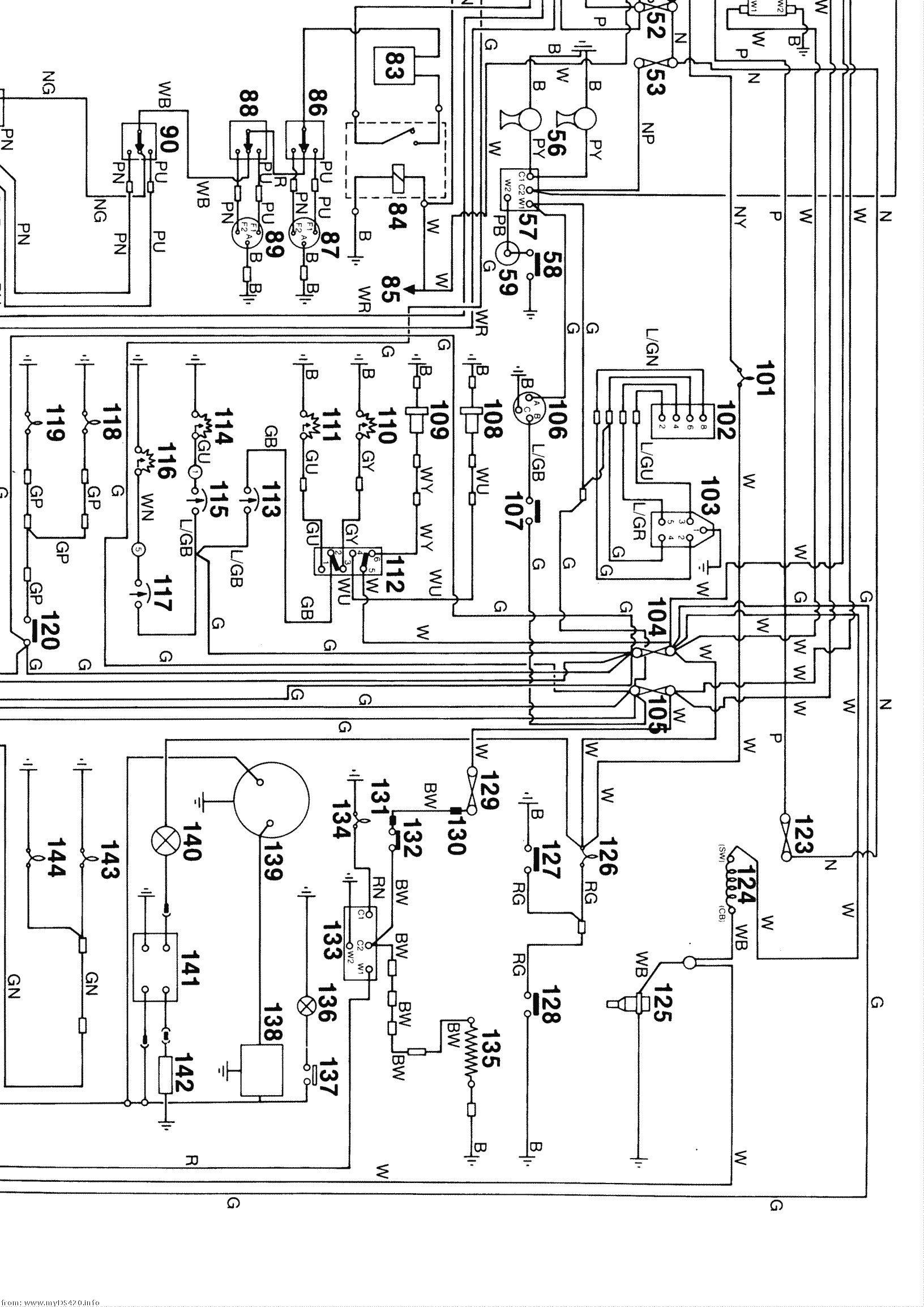 wiring diagram medium res. A4 NE (1986)