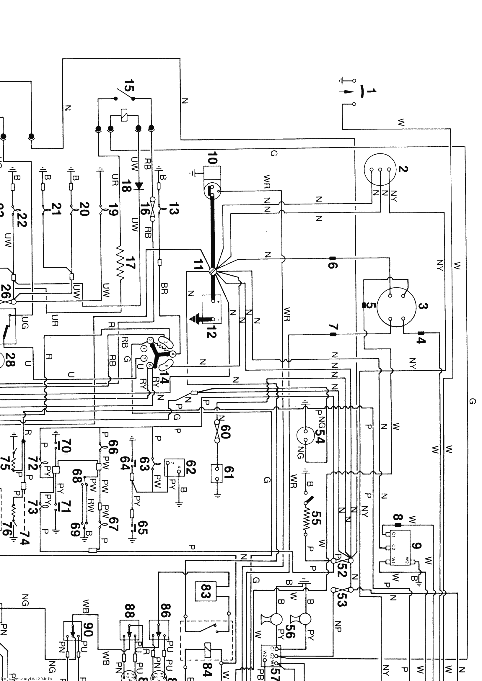 wiring diagram medium res. A4 NW (1986)