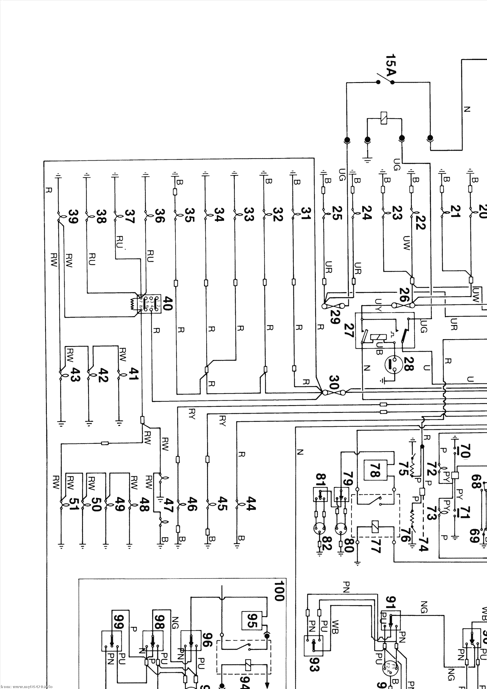 wiring diagram medium res. A4 SW (1986)