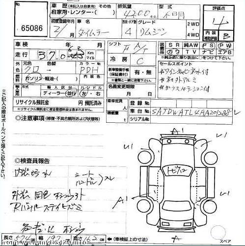 Auction inspection sheet inspection_sheet