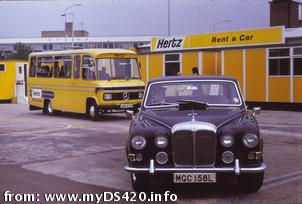 Hertz Daimler Hire in London, 1974