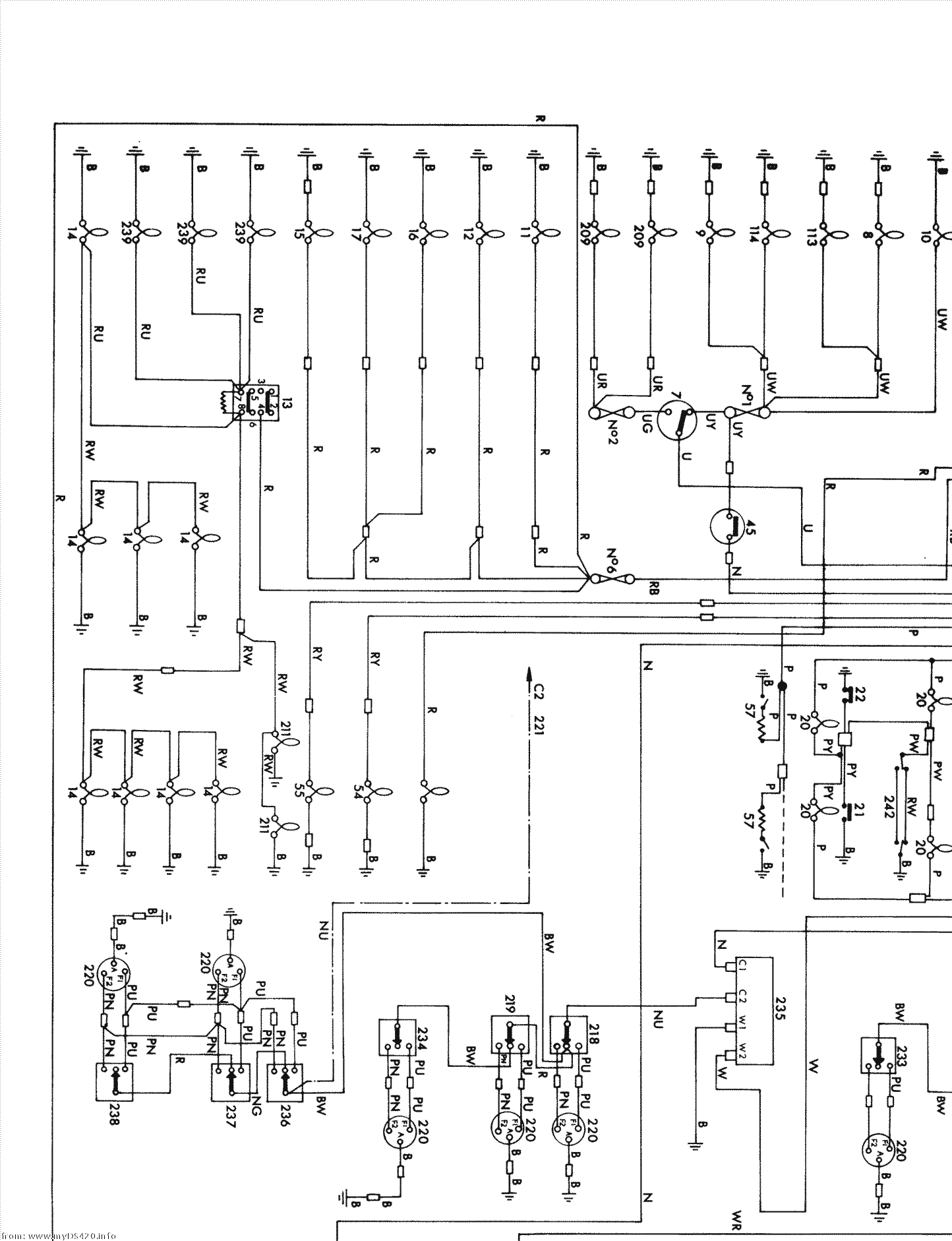 wiring diagram medium res. Ltr SW (1970)
