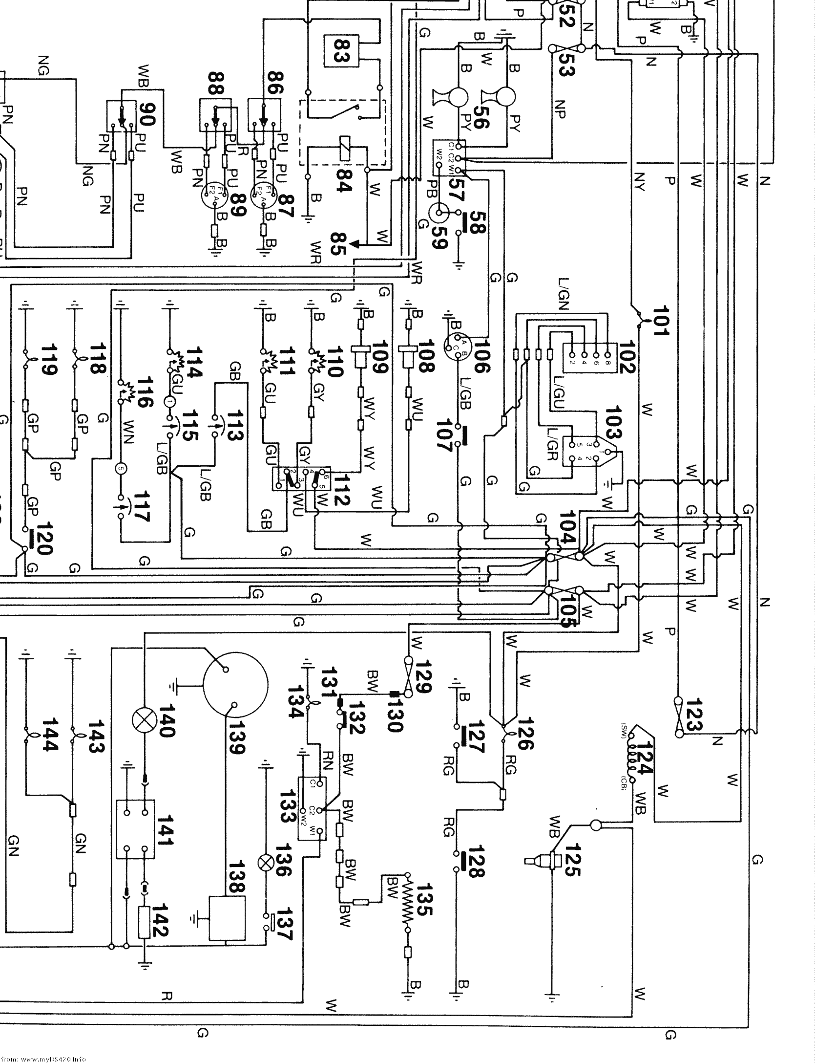wiring diagram medium res. Ltr NE (1986)